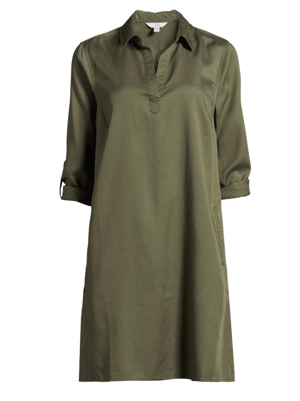 Time and Tru Olive Shirt Dress